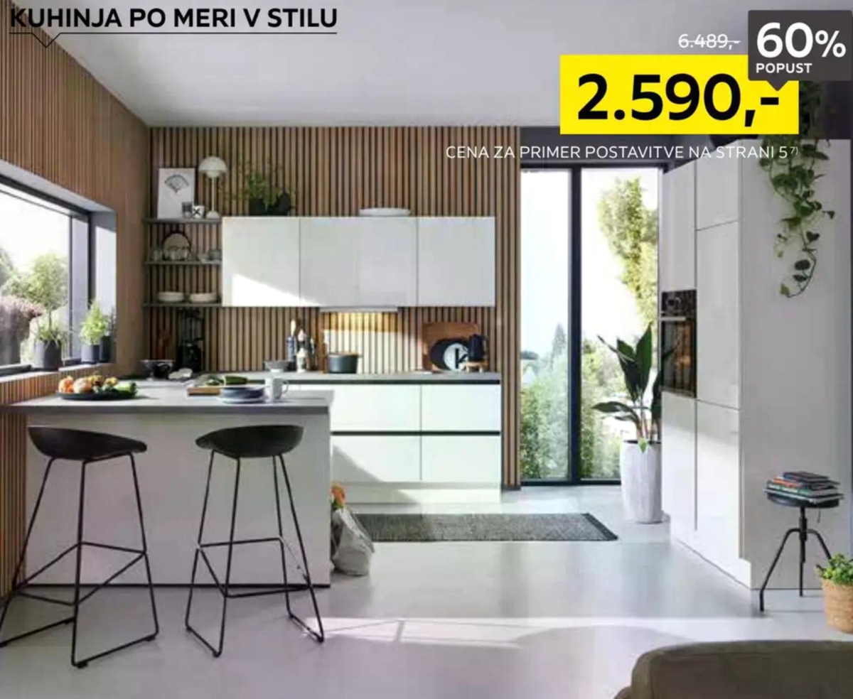 Kuhinja po meri v stilu - Akcija v trgovini Lesnina