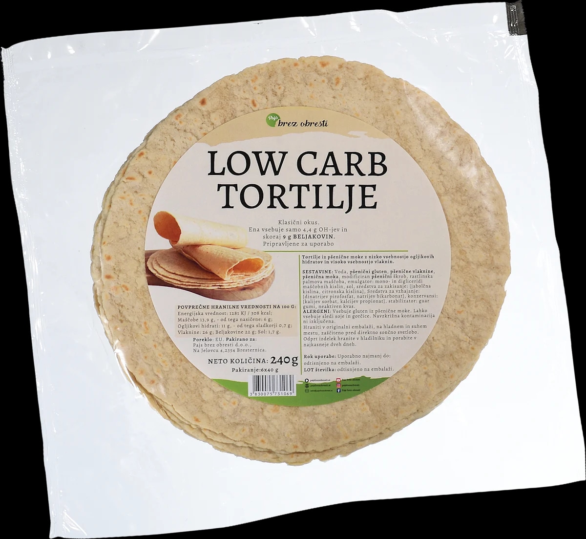 Pajs brez obresti Low Carb tortilje 240 g Akcija v trgovini Dm