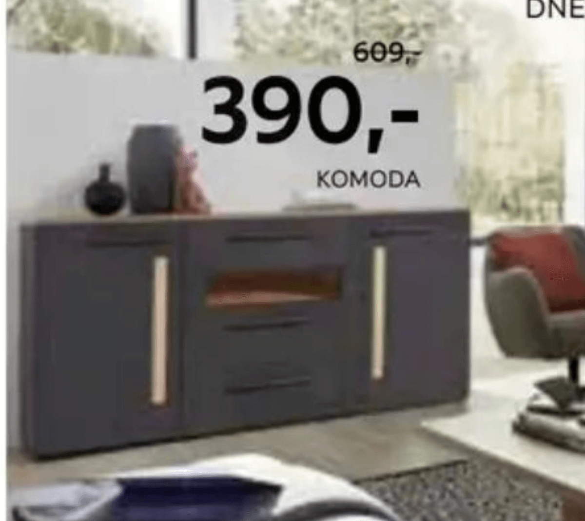 Komoda - Akcija v trgovini Lesnina