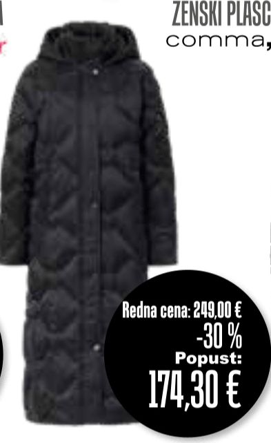 Ženski plašč comma - Akcija v trgovini Jager