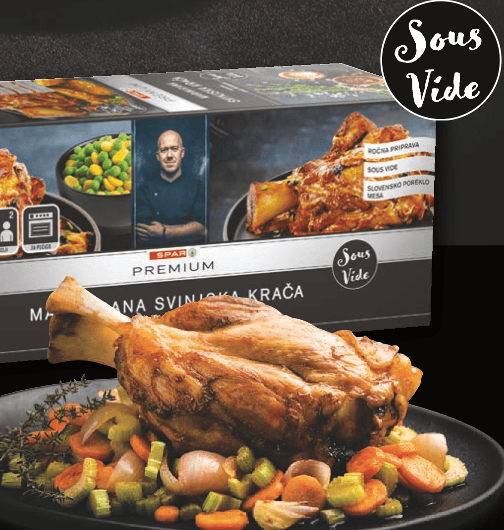 Svinjska potrebušina marinirana s cvetličnim medom 1 kg SPAR PREMIUM Sous Vide - Akcija v trgovini Spar