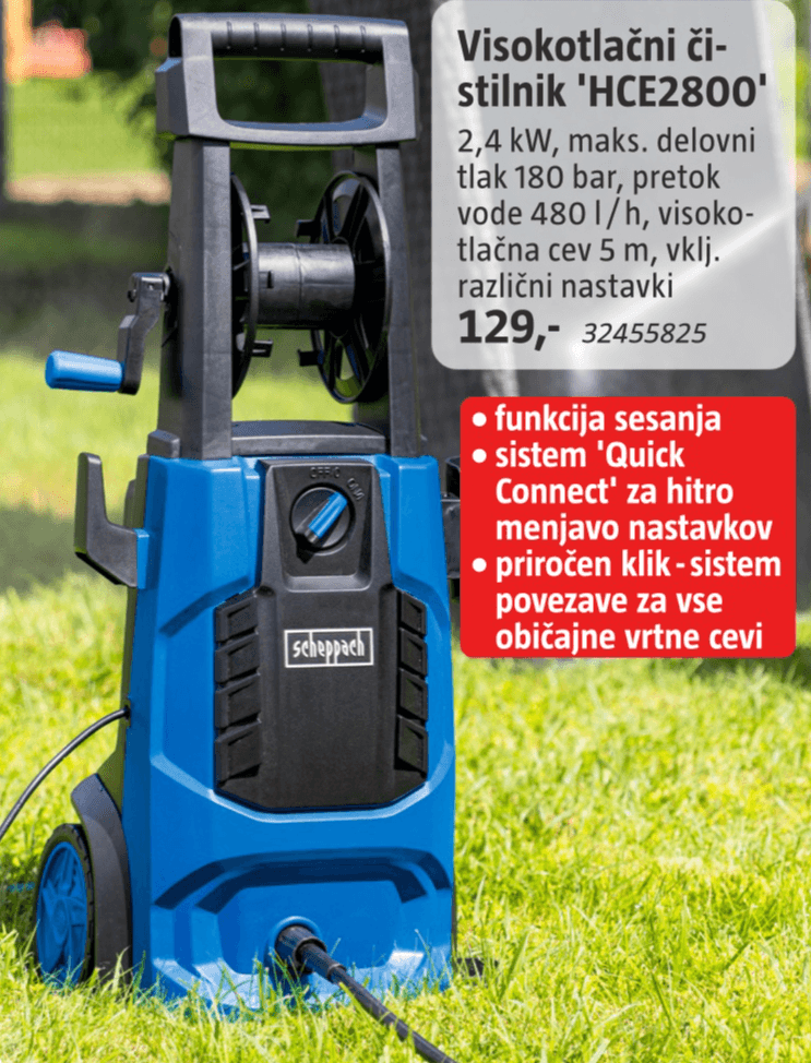 Visokotlačni čistilnik 'HCE2800' - Akcija v trgovini Bauhaus