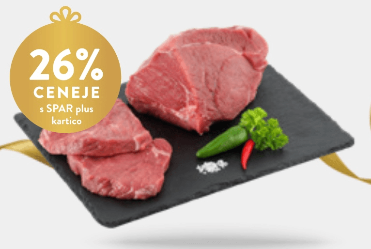 Telečje stegno EU brez kosti 1 kg - Akcija v trgovini Spar