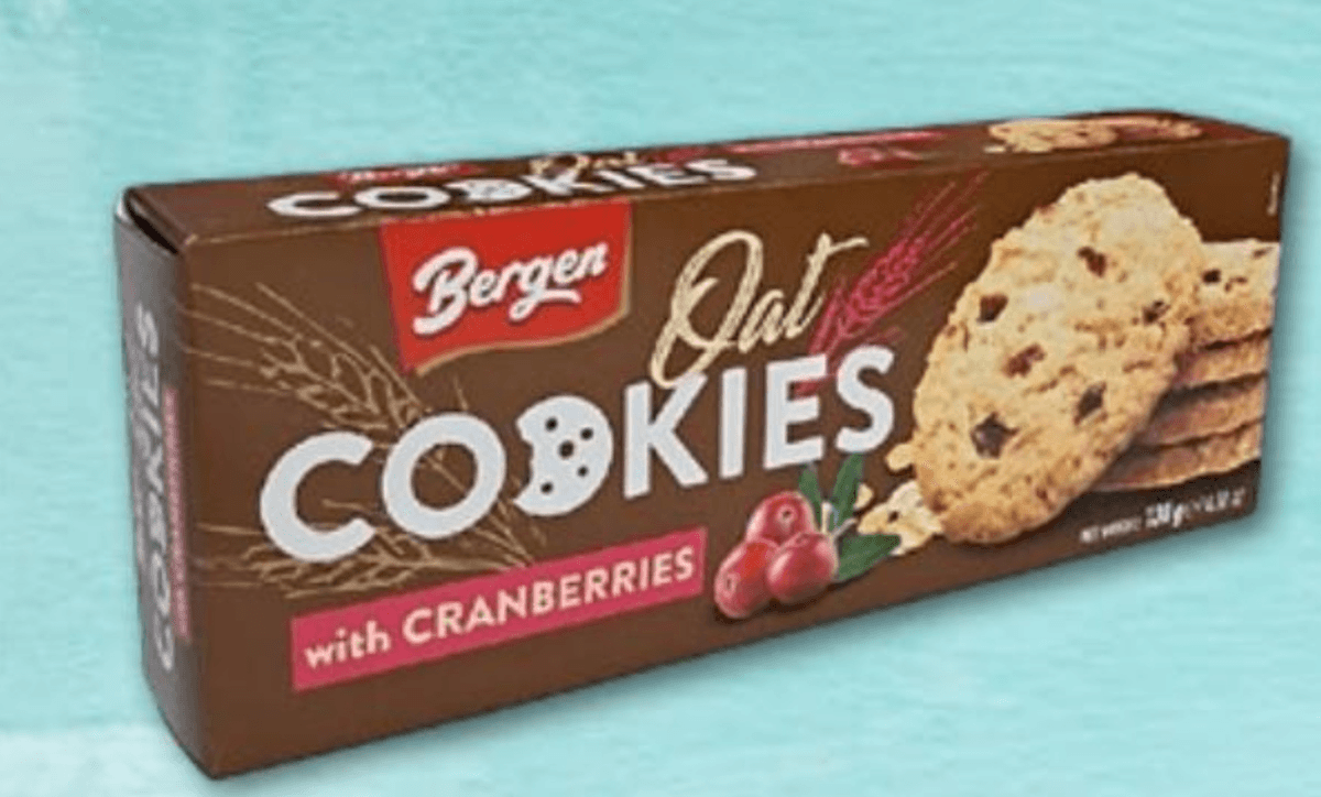 BERGEN ovseni piškoti z brusnicami 130 g - Akcija v trgovini Regal Shop