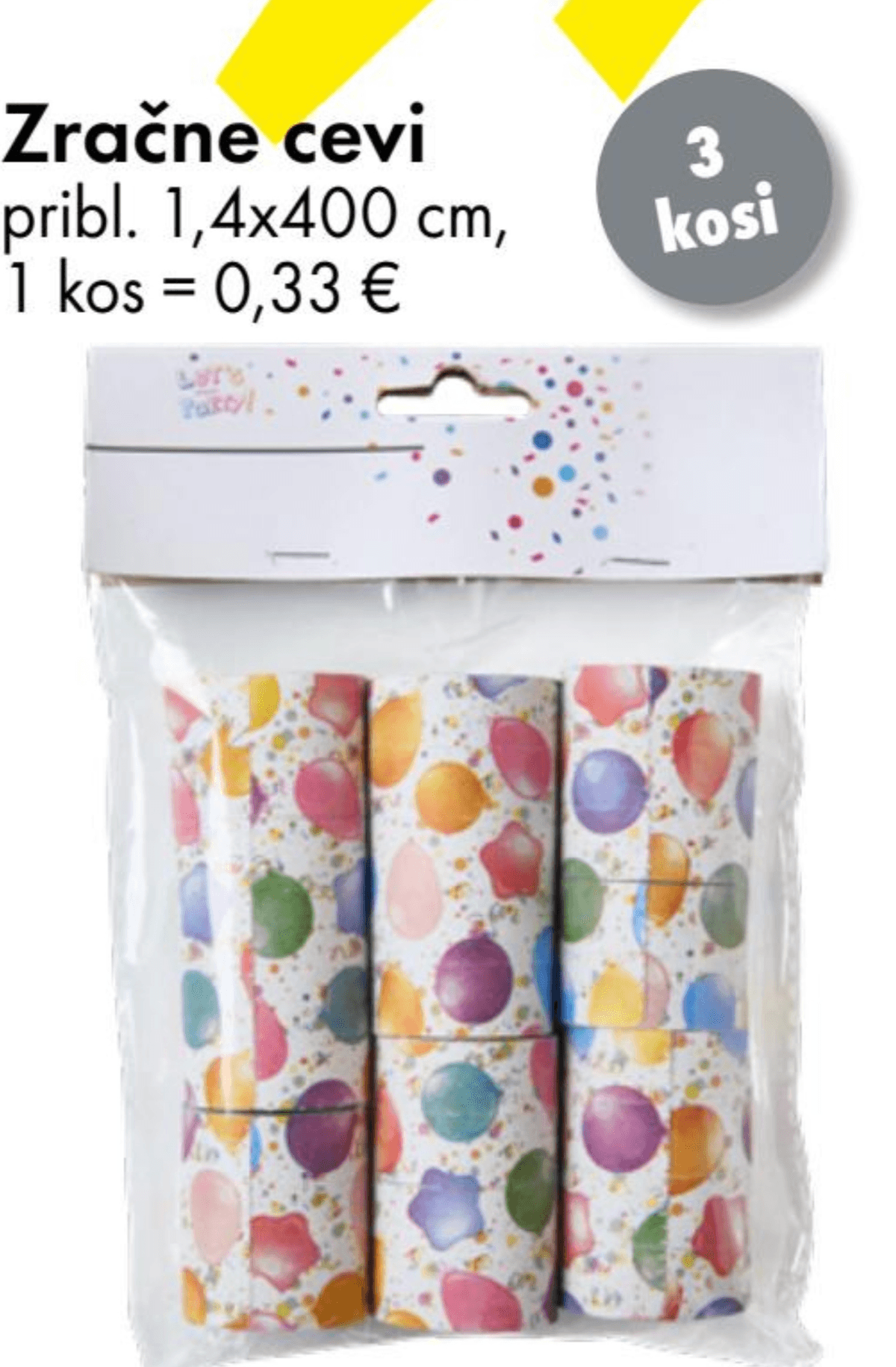 Zračne cevi 3 kosi - Akcija v trgovini Tedi