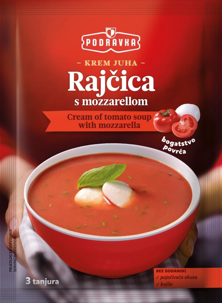 PODRAVKA Krem Juha Rajčica s mozzarellom - Akcija v trgovini Lidl