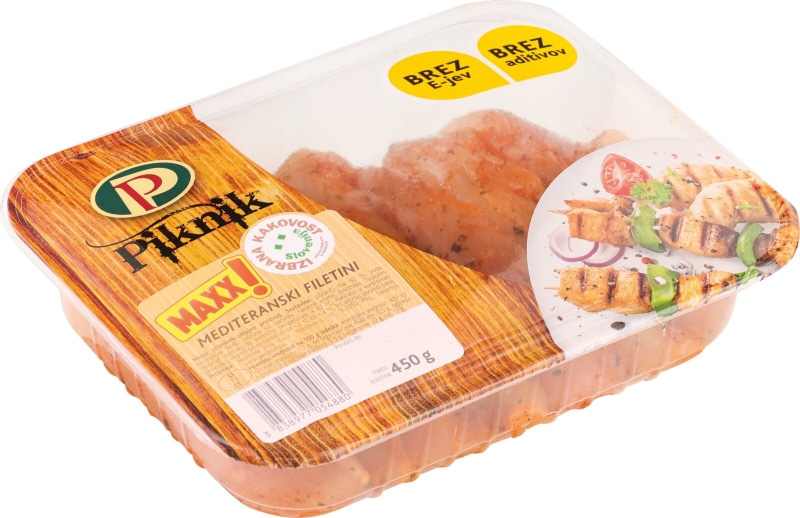 Mediteranski piščančji filetini PP Piknik 450 g - Akcija v trgovini Mercator
