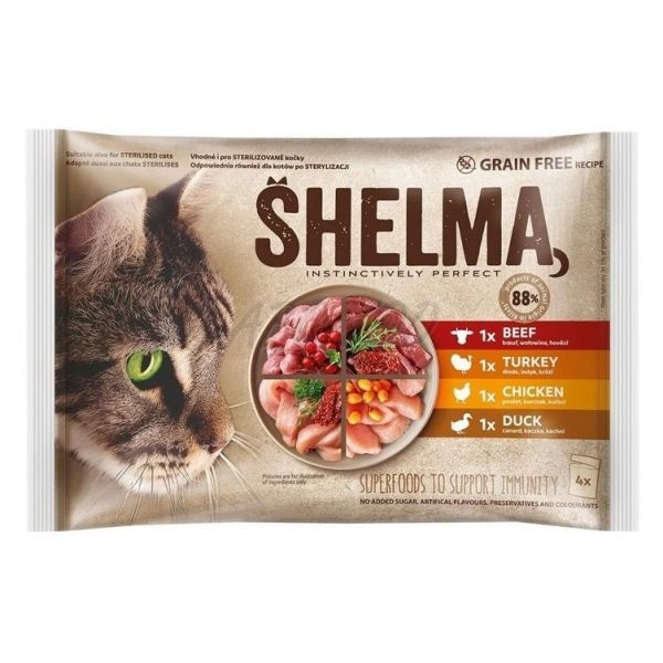 Shelma premium hrana za mačke 4 x 85 g Akcija v trgovini Jager