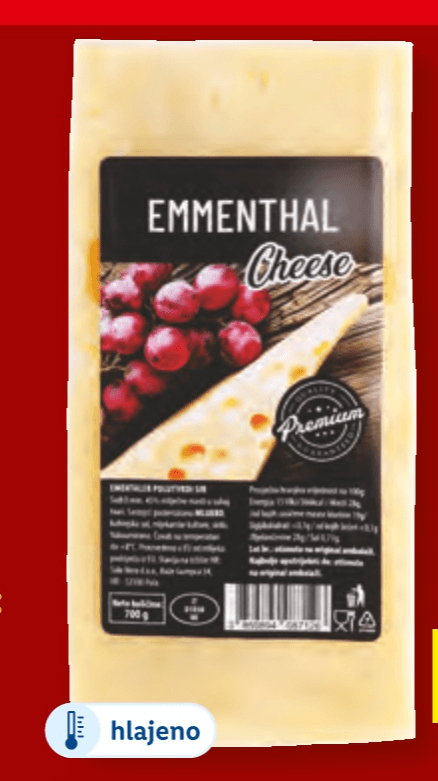 Ementalec 700 g - Akcija v trgovini Lidl