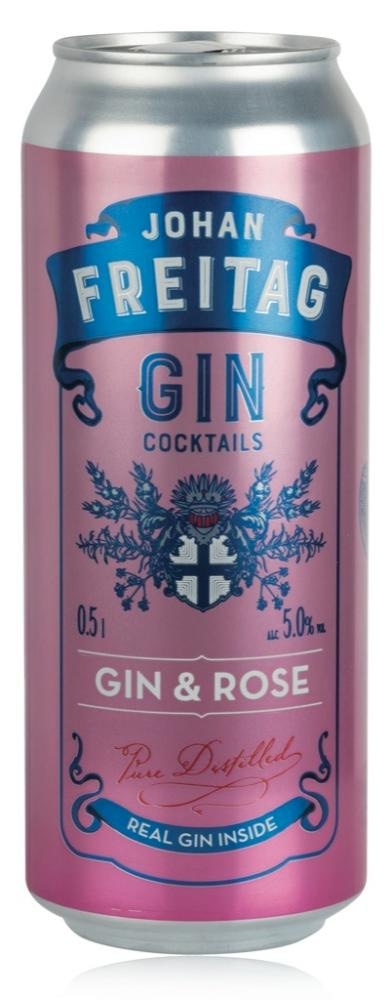 Mešana alkoholna pijača Gin & Rose, Gin & Tonic ali Gin & Herbs Johan Freitag 0,5 l - Akcija v trgovini E.Leclerc