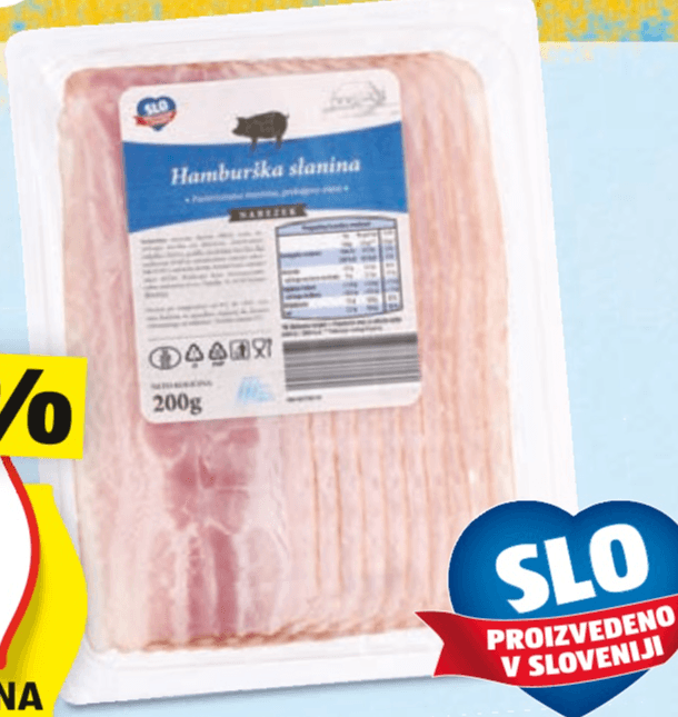 Hamburška slanina 200 g - Akcija v trgovini Hofer
