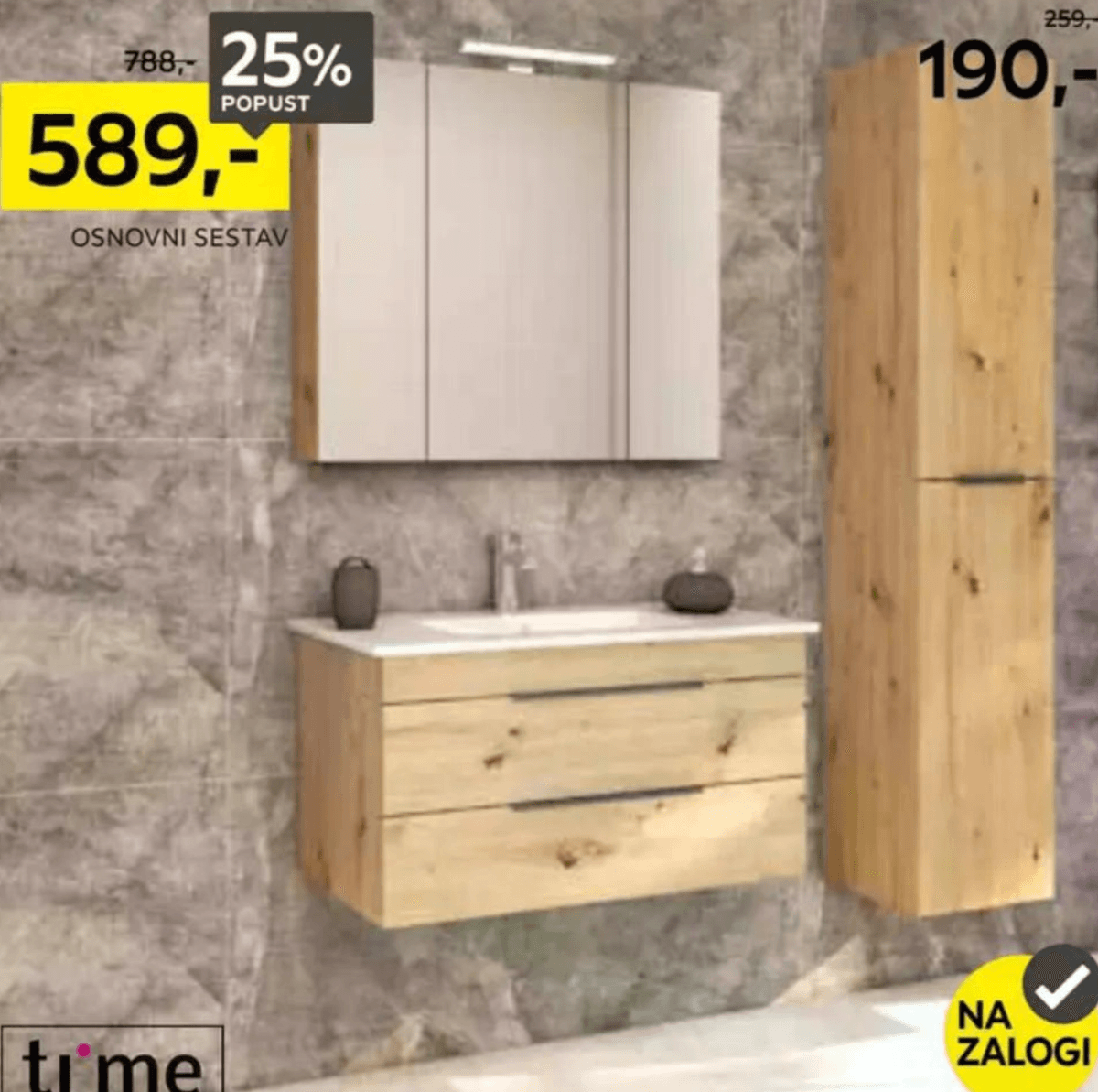 time osnovni sestav 80 cm - Akcija v trgovini Lesnina