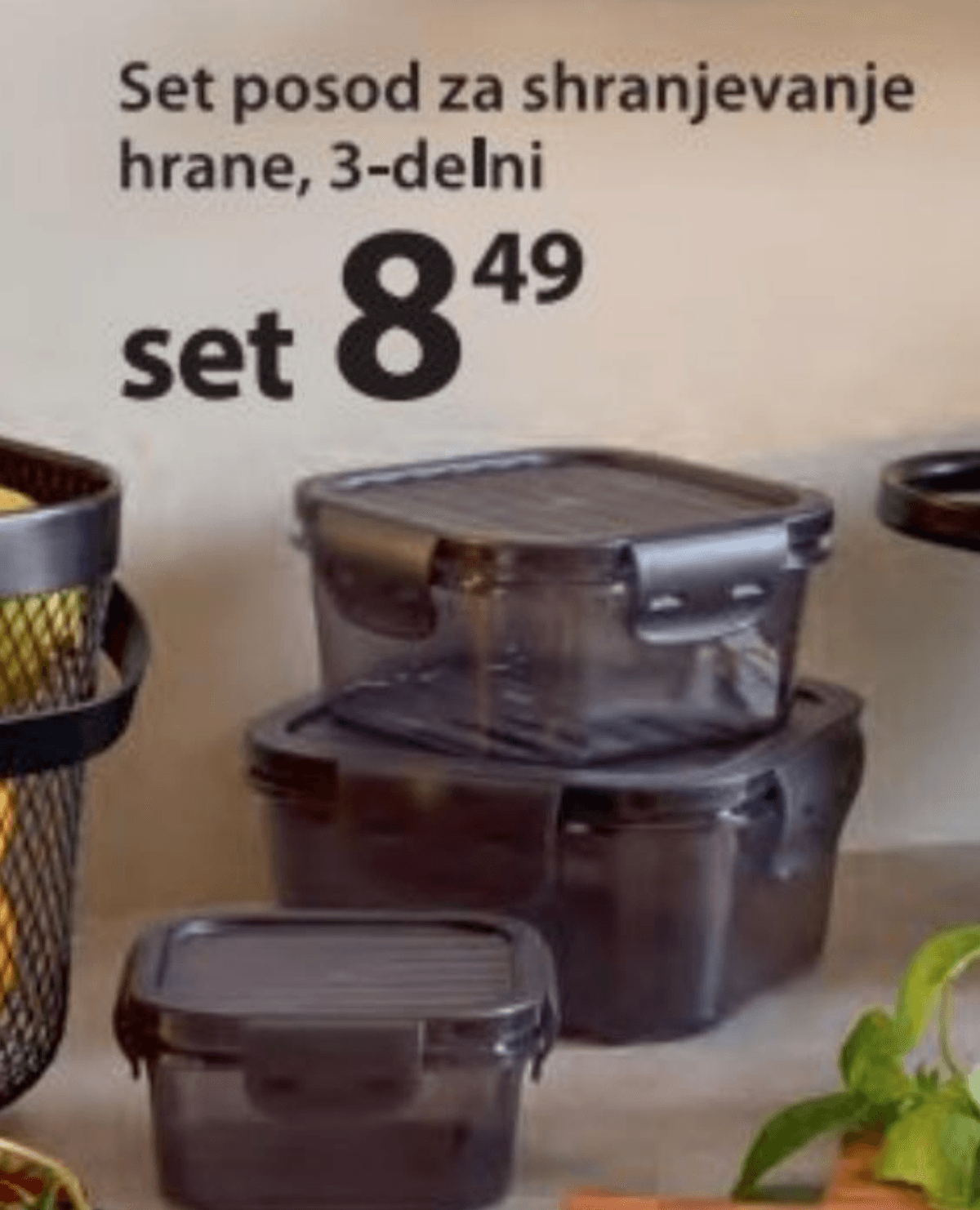 Set posod za shranjevanje hrane 3-delni - Akcija v trgovini NKD