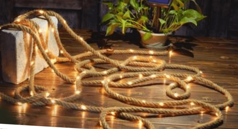 Solarna svetlobna LED veriga - Akcija v trgovini Bauhaus