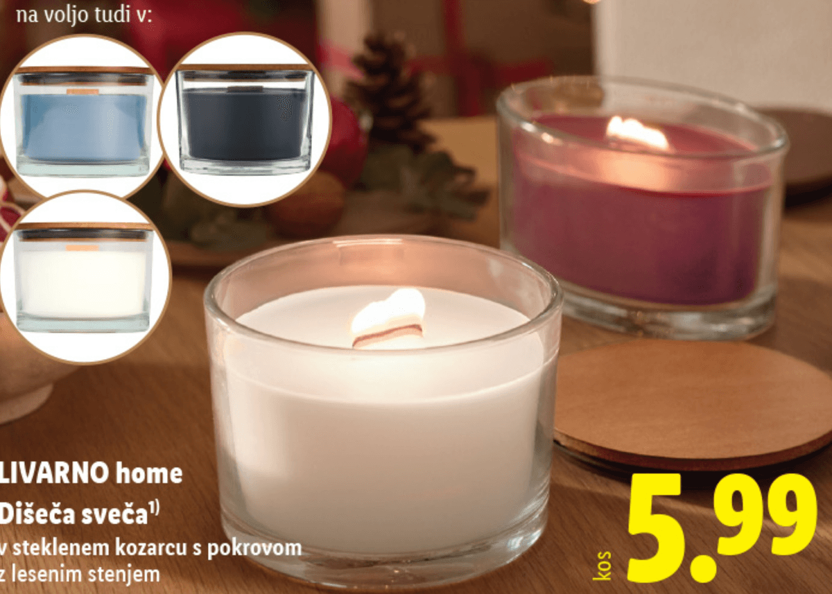 LIVARNO home Dišeča sveča - Akcija v trgovini Lidl