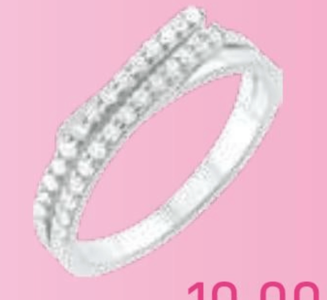 Prstan s cirkonijevimi oksidi - Akcija v trgovini E.Leclerc