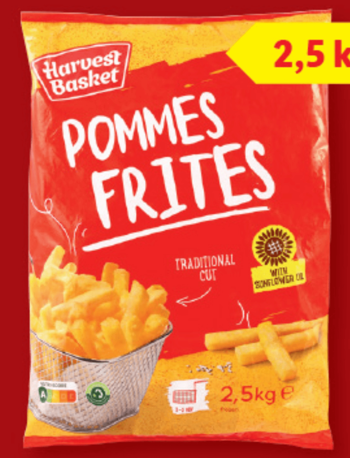 HARVEST BASKET Pomfrit 2,5 kg - Akcija v trgovini Lidl