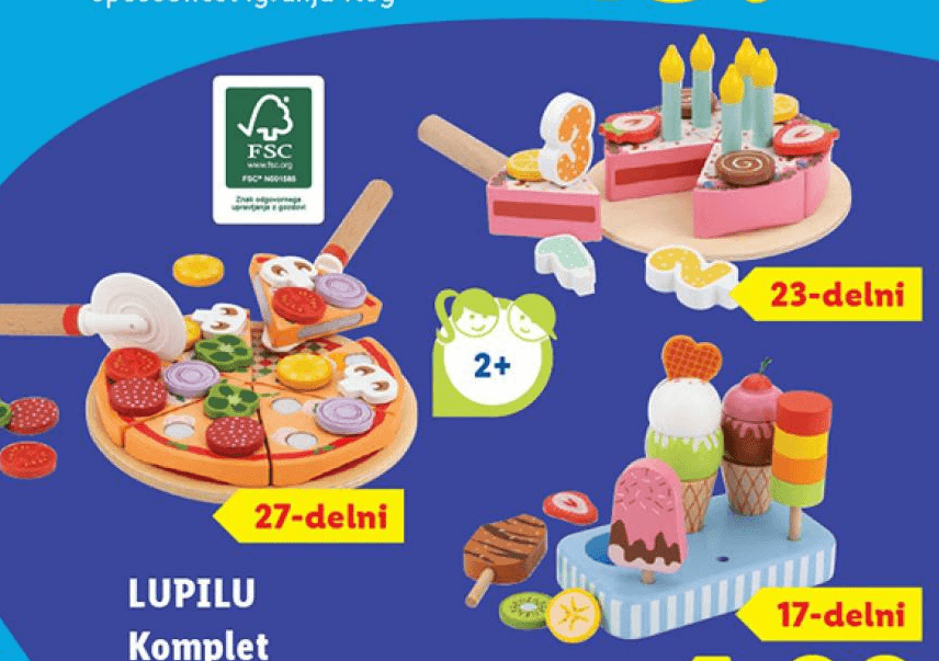 LUPILU Komplet za pecivo/sladoled/pico Akcija v trgovini Lidl