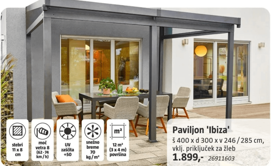 Paviljon 'Ibiza' - Akcija v trgovini Bauhaus