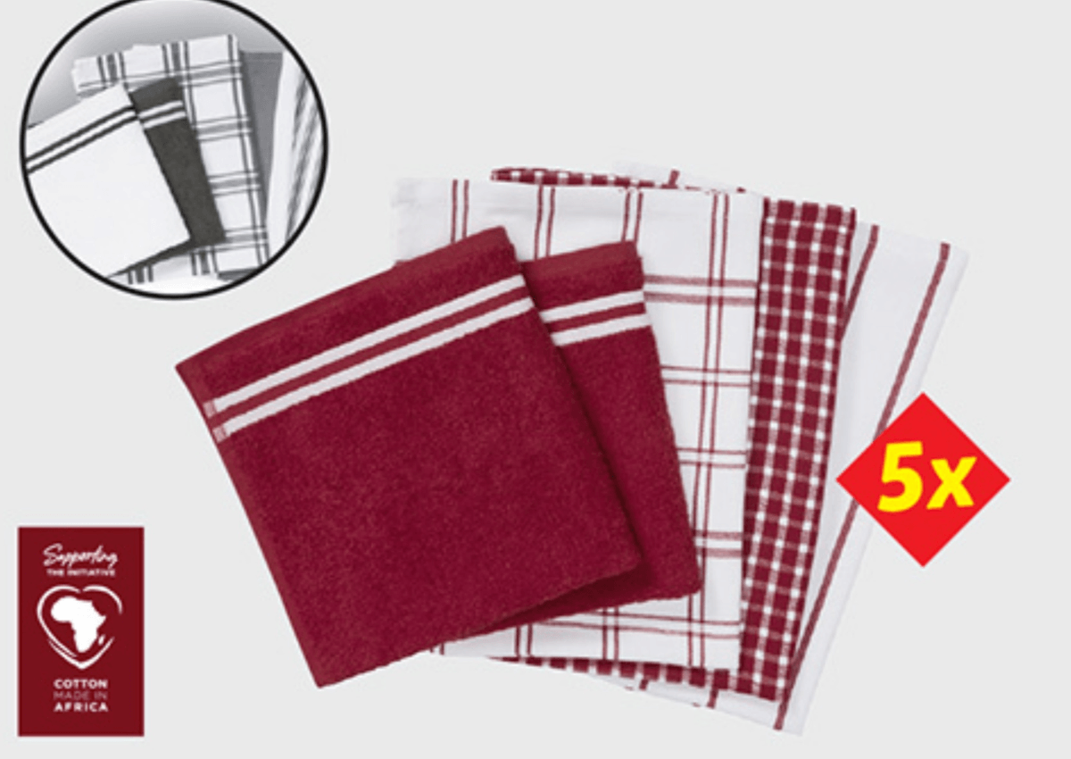 Livarno Home Komplet kuhinjskih krp in brisač 5 kosov - Akcija v trgovini Lidl