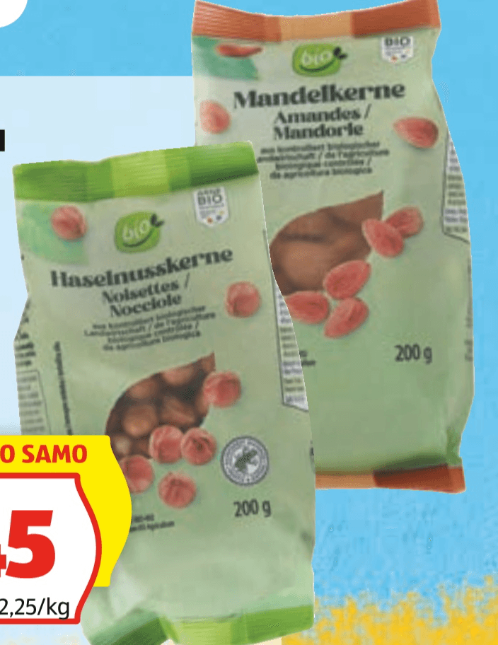 Bio oreščki 200 g - Akcija v trgovini Hofer