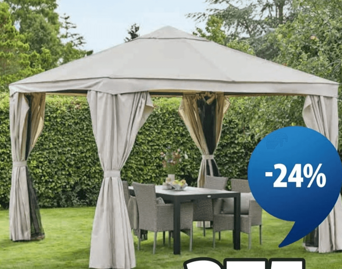 Streha paviljona - Akcija v trgovini Jysk