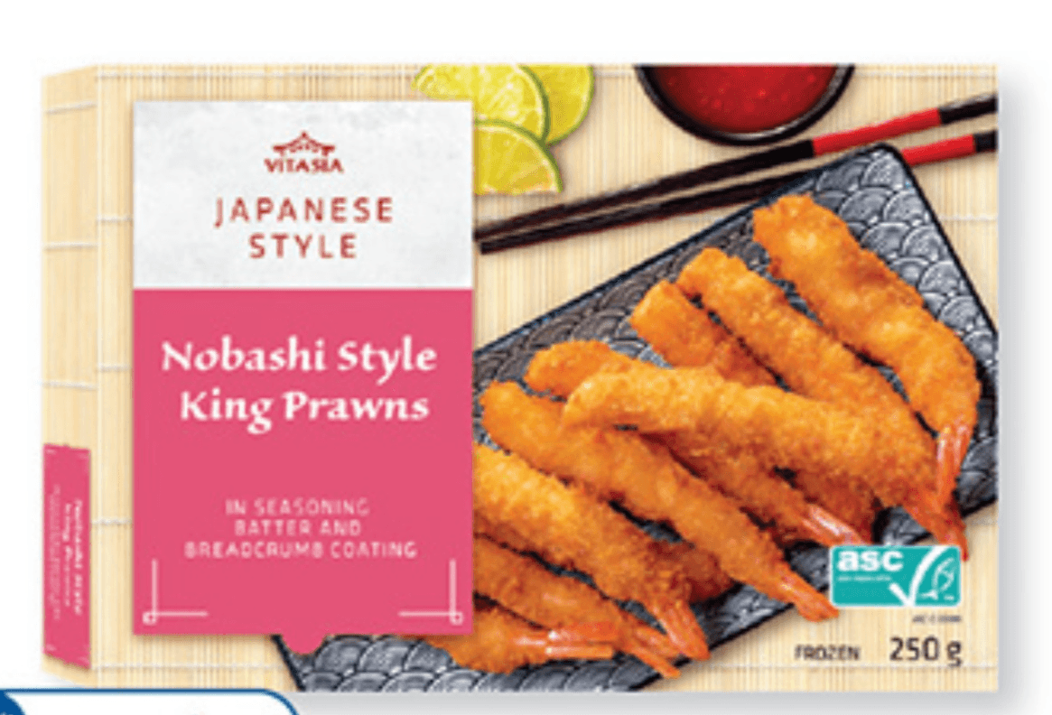 VITASIA Kraljeve kozice na Nobashi način 250 g - Akcija v trgovini Lidl