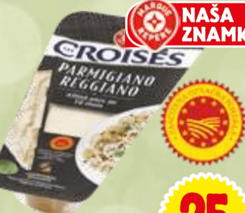 Trdi sir Parmigiano Reggiano Croisés 200 g - Akcija v trgovini E.Leclerc