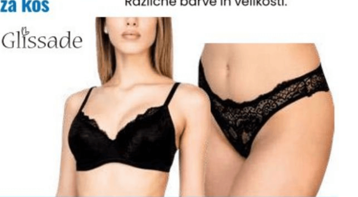 Komplet 3 brazilk/3 spodnjih hlač/modrček balconette/modrček push up Glissade - Akcija v trgovini Eurospin