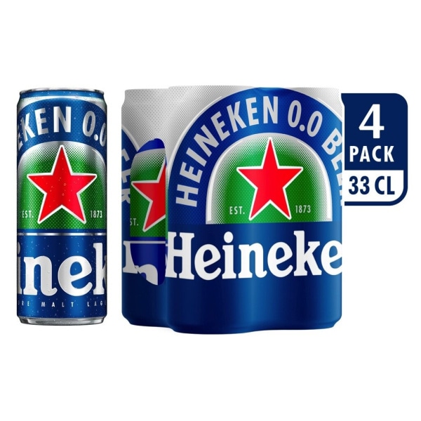 Pivo Heineken 0,0 % 4 x 0,33 l - Akcija v trgovini Tuš