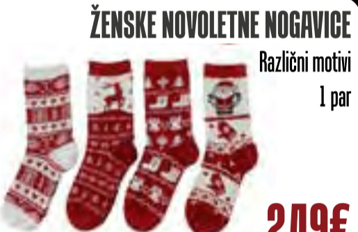 Ženske novoletne nogavice 1 par - Akcija v trgovini Jager