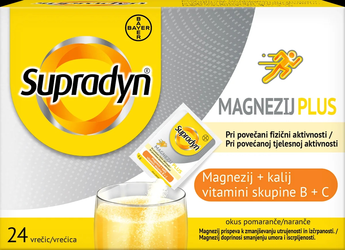 Magnezij Plus z okusom pomaranče 24 kosov Supradyn Akcija v trgovini Dm