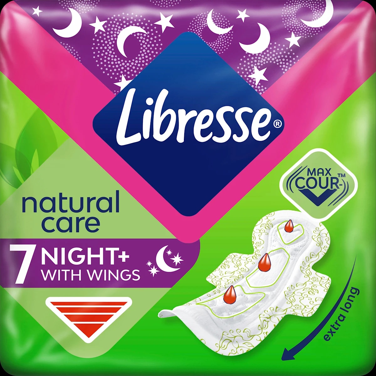 Libresse Natural Care Night nočni vložki 7 kosov - Akcija v trgovini Dm
