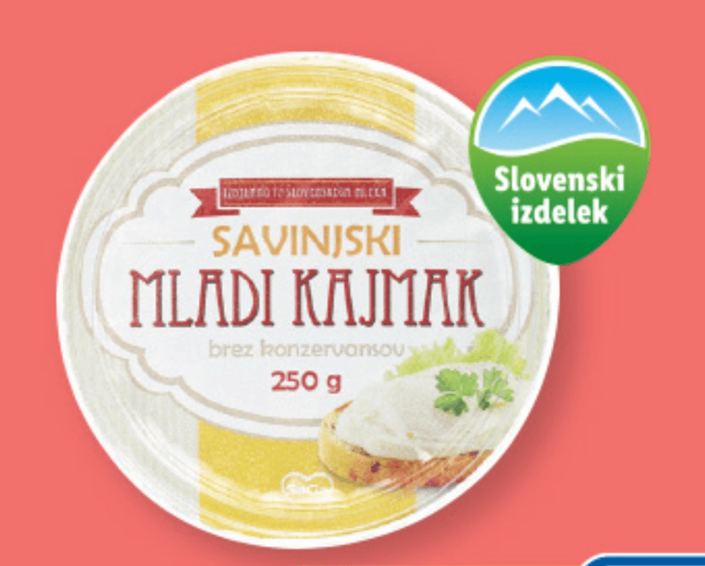 SAGA Savinjski mladi kajmak 250 g - Akcija v trgovini Lidl
