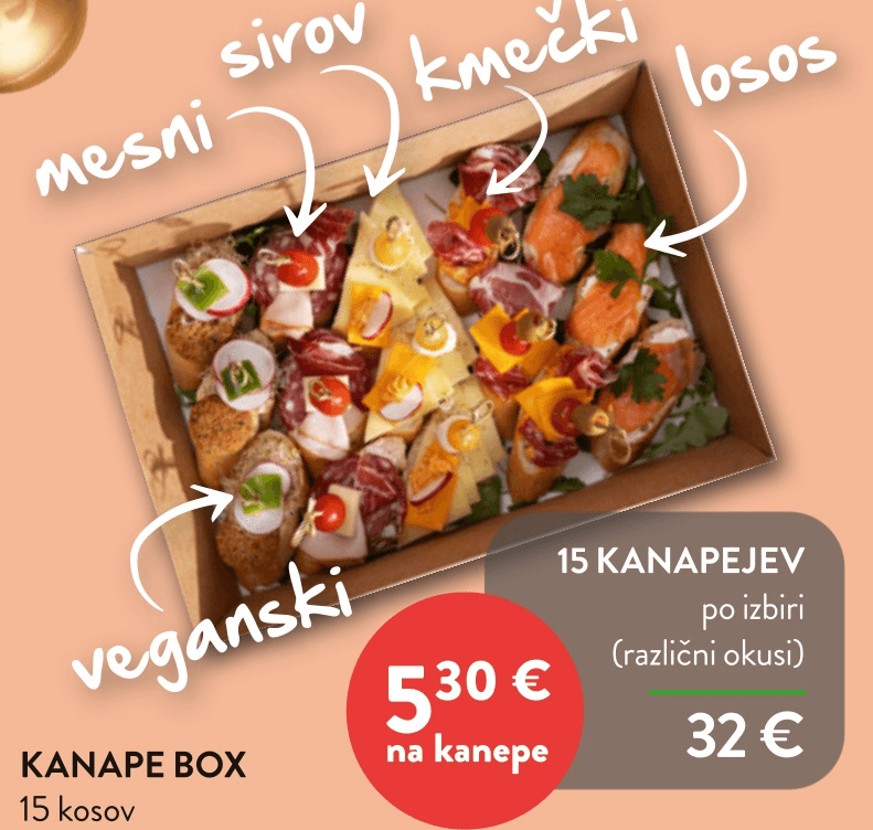 Kanape Box 15 kosov - Akcija v trgovini Spar