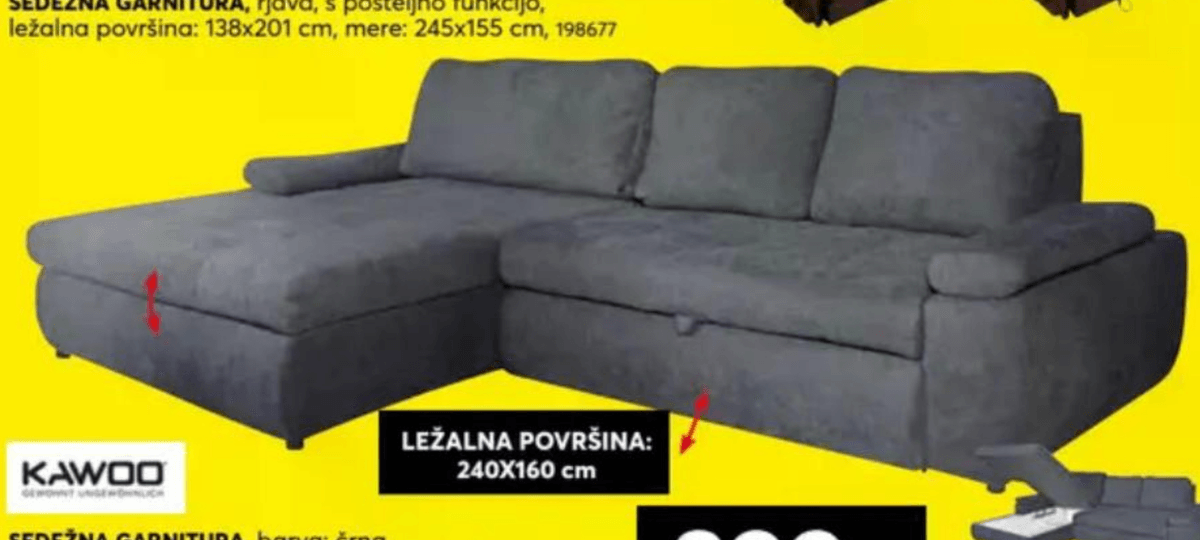 Sedežna garnitura KAWOO - Akcija v trgovini Dipo