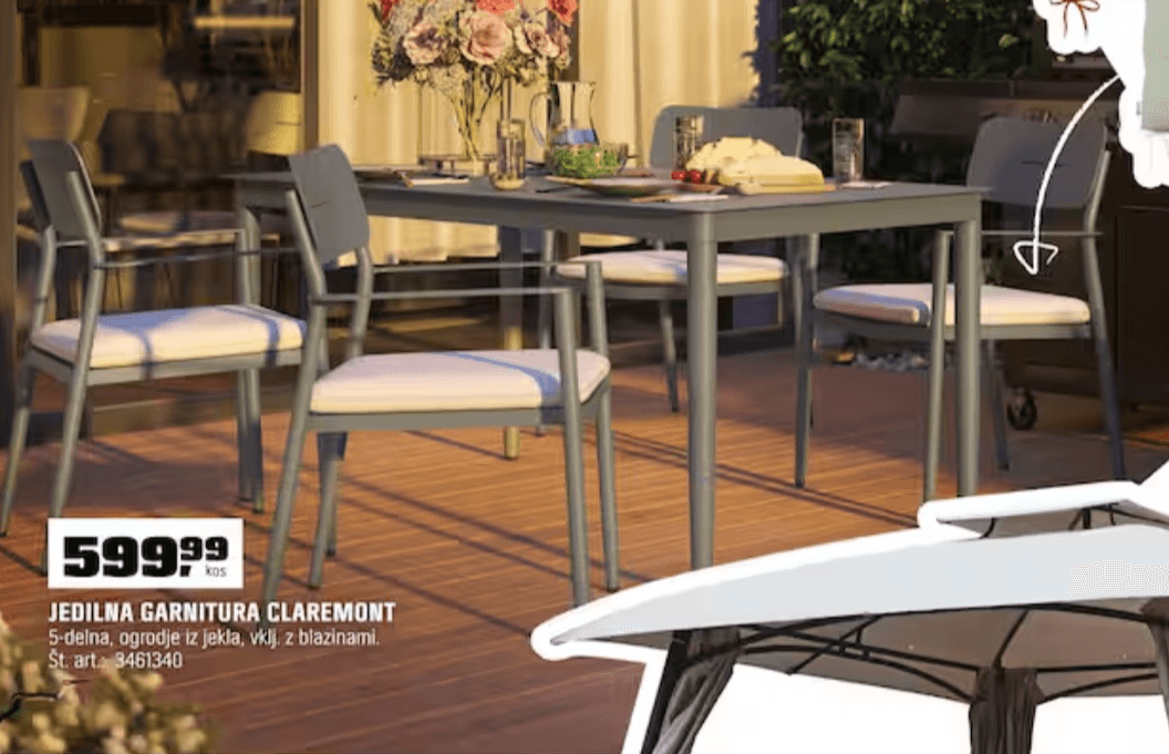 Jedilna garnitura Claremont - Akcija v trgovini Obi