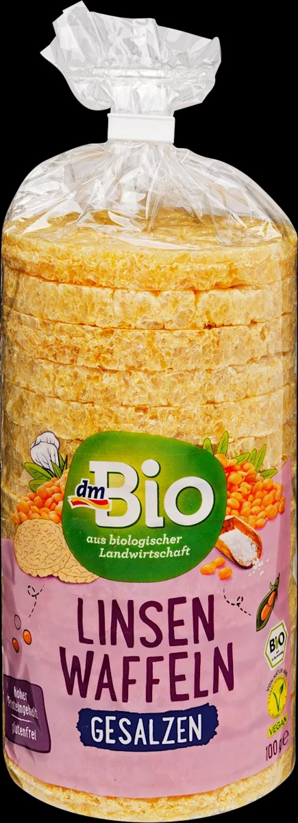 dmBio lečini vaflji soljeni 100 g - Akcija v trgovini Dm