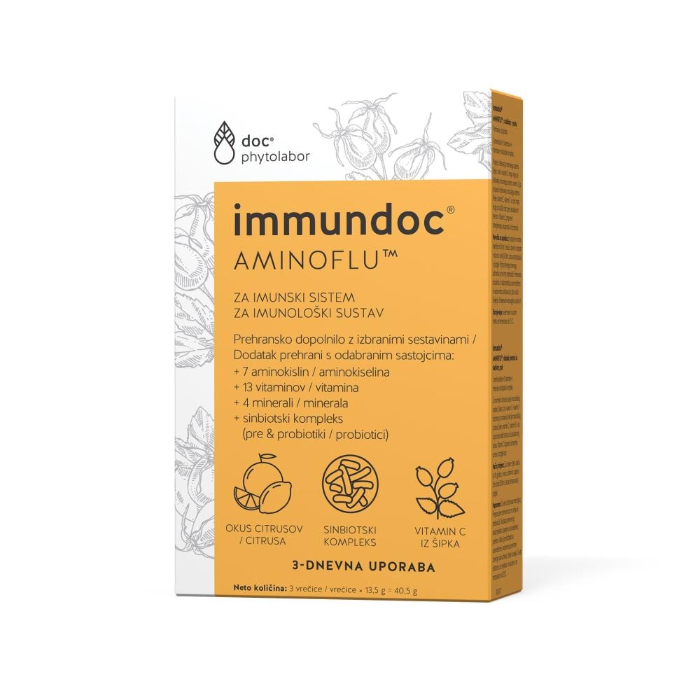 Immundoc prehransko dopolnilo Immundoc Aminoflu 3 vrečke - Akcija v trgovini E.Leclerc