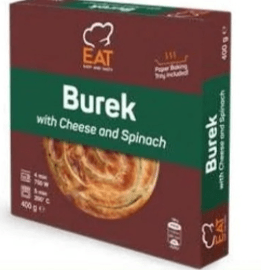 Burek s sirom in špinačo Burek with Cheese and Spinach 400 g EAT - Akcija v trgovini Eurospin