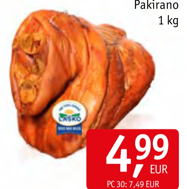 Prekajena zadnja krača 1 kg Laško - Akcija v trgovini Jager