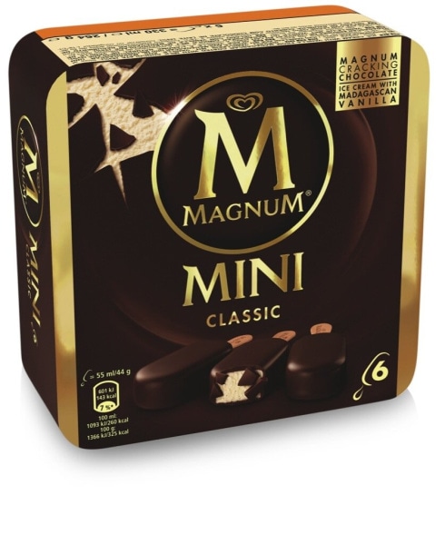 Magnum Mini Sladoled na palčki 6/1, 249 g - 285 g - Akcija v trgovini E.Leclerc