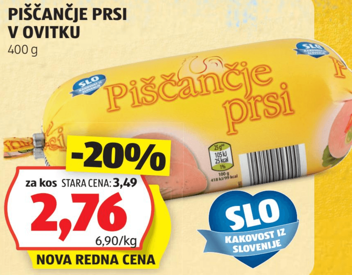 Piščančje prsi 400 g - Akcija v trgovini Hofer