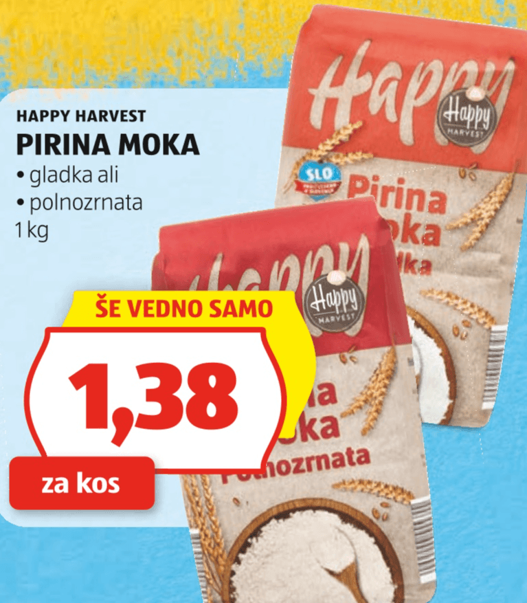 Happy Harvest Pirina moka 1 kg - Akcija v trgovini Hofer
