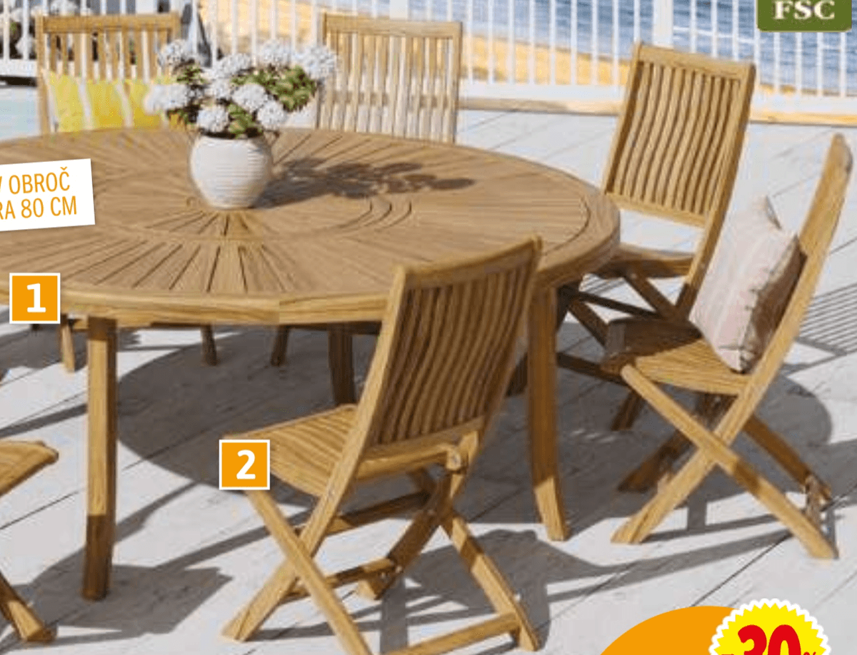 Zložljiv stol - Akcija v trgovini E.Leclerc