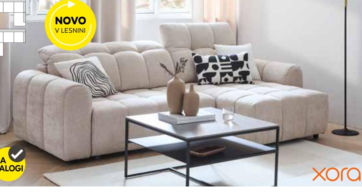 Sedežna garnitura - Akcija v trgovini Lesnina