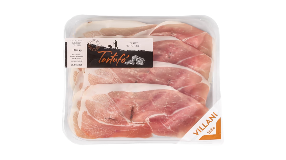 Pršut s tartufi Villani 100 g - Akcija v trgovini E.Leclerc