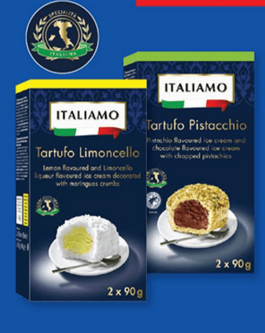 ITALIAMO Sladoledni desert „Tartufo" 180 g - Akcija u trgovini Lidl