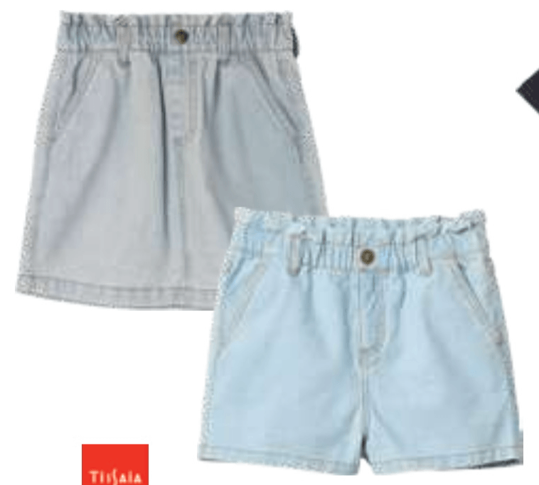 Dekliško jeans krilo ali kratke hlače TISSAIA - Akcija v trgovini E.Leclerc