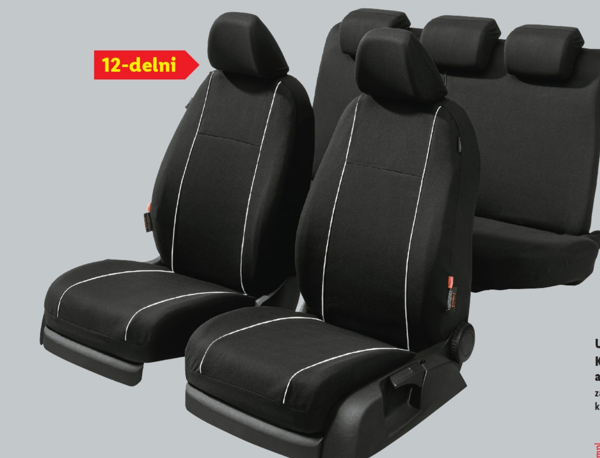 ULTIMATE SPEED Komplet prevlek za avtomobilske sedeže 12-delni - Akcija v trgovini Lidl
